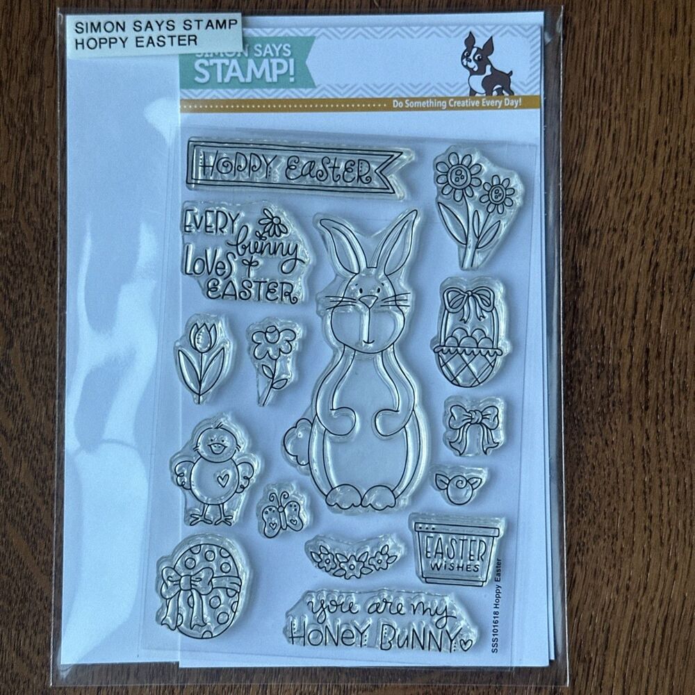 Simon Says Stamps  Clear Stamp Set - Hoppy Easter  SSS101618 Retired